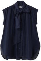 【エブール/ebure】の【5/12 0:00販売開始】ラミーツイル フレンチスリーブブラウス 大人の最旬トレンドファッション＆コーディネート founy(ファウニー) ファッション Fashion レディースファッション Fashion for Women トップス・カットソー Cut & Sew Tops キャミソール&ノースリーブ Camisoles & Sleeveless Tops シャツ・ブラウス・オフィスカジュアル Elegant Blouses & Button-Ups ギャザー Gathered, Ruffled クラシック Classic, Timeless Style ツイル Twist, Twisted Detail ノースリーブ Sleeveless, No-Sleeve ボトム Bottoms, Lower Wear ヨーク Yoke, Yoke Design 夏 Summer thumbnail ネイビー|ID: prp329100004986407 ipo3291000000037350297