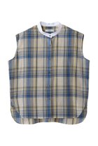 【エブール/ebure】の【5/12 0:00販売開始】キュプラリネンチェック バンドカラースリーブレスブラウス 大人の最旬トレンドファッション＆コーディネート founy(ファウニー) ファッション Fashion レディースファッション Fashion for Women トップス・カットソー Cut & Sew Tops キャミソール&ノースリーブ Camisoles & Sleeveless Tops シャツ・ブラウス・オフィスカジュアル Elegant Blouses & Button-Ups おすすめ Recommended / Our Picks セットアップ Set-Up, Coordinated Outfit ドレープ Drape, Draping Fabric ノースリーブ Sleeveless, No-Sleeve バランス Balance, Style Balance ビッグ Big, Oversized フォルム Silhouette, Form thumbnail マルチ|ID: prp329100004986409 ipo3291000000037350313
