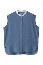 【エブール/ebure】の【5/12 0:00販売開始】キュプラリネンチェック バンドカラースリーブレスブラウス 大人の最旬トレンドファッション＆コーディネート founy(ファウニー) ファッション Fashion レディースファッション Fashion for Women トップス・カットソー Cut & Sew Tops キャミソール&ノースリーブ Camisoles & Sleeveless Tops シャツ・ブラウス・オフィスカジュアル Elegant Blouses & Button-Ups おすすめ Recommended / Our Picks セットアップ Set-Up, Coordinated Outfit ドレープ Drape, Draping Fabric ノースリーブ Sleeveless, No-Sleeve バランス Balance, Style Balance ビッグ Big, Oversized フォルム Silhouette, Form thumbnail ブルー|ID: prp329100004986409 ipo3291000000037350314