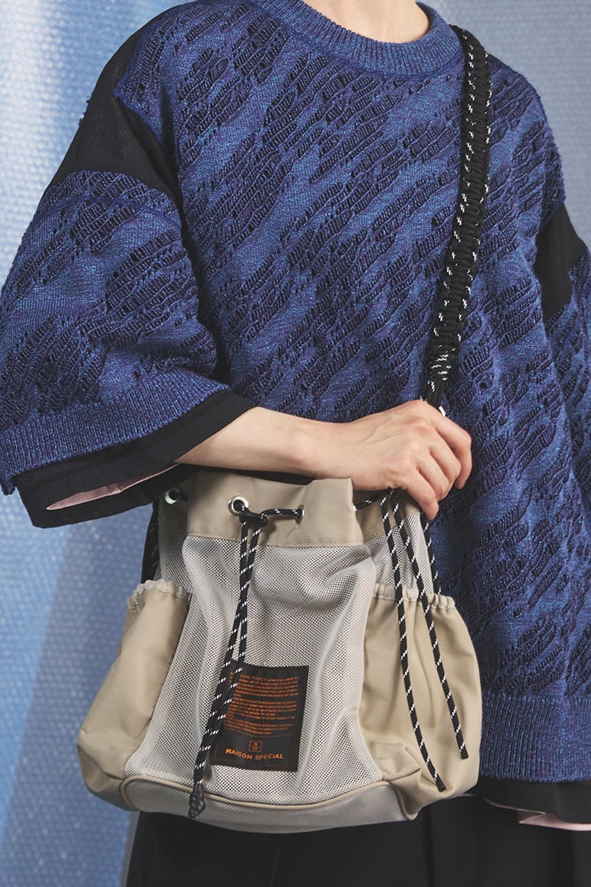 【メゾンスペシャル/MAISON SPECIAL】の【UNISEX】【THEATRE PRODUCTS】Collaboration Multiway Drawstring Bag 大人の最旬トレンドファッション＆コーディネート founy(ファウニー) 　ファッション　Fashion　レディースファッション　Fashion for Women　バッグ　Bags　ギャザー　Gathered, Ruffled　軽量　Lightweight, Ultra Light　ショルダー　Shoulder, Shoulder Strap　スポーティ　Sporty, Casual Athletic　テクスチャー　Texture, Textured Fabric　トレンド　Trend, Trending Now　バランス　Balance, Style Balance　フォルム　Silhouette, Form　ポケット　Pocket, Pocket Detail　メッシュ　Mesh, Net Fabric　モダン　Modern, Contemporary　ユニセックス　Unisex, Genderless　新作・新入荷　New Arrivals / New In　other-3|ID: prp329100004986411 ipo3291000000037350330