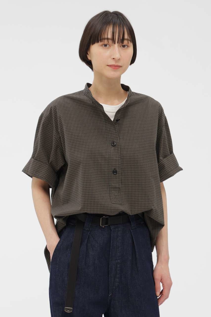 【マーガレットハウエル/MARGARET HOWELL】のYARN DYED COTTON VOILE SHIRT 大人の最旬トレンドファッション＆コーディネート founy(ファウニー) 　ファッション　Fashion　レディースファッション　Fashion for Women　トップス・カットソー　Cut & Sew Tops　シャツ・ブラウス・オフィスカジュアル　Elegant Blouses & Button-Ups　ショート　Short, Short Length　ストライプ　Stripe, Striped Pattern　スリーブ　Sleeve, Long Sleeve / Short Sleeve　チェック　Check, Plaid, Tartan　リラックス　Relax, Relaxed Fit　夏　Summer　定番　Standard, Basic Item　新作・新入荷　New Arrivals / New In　other-3|ID: prp329100004986412 ipo3291000000037350336
