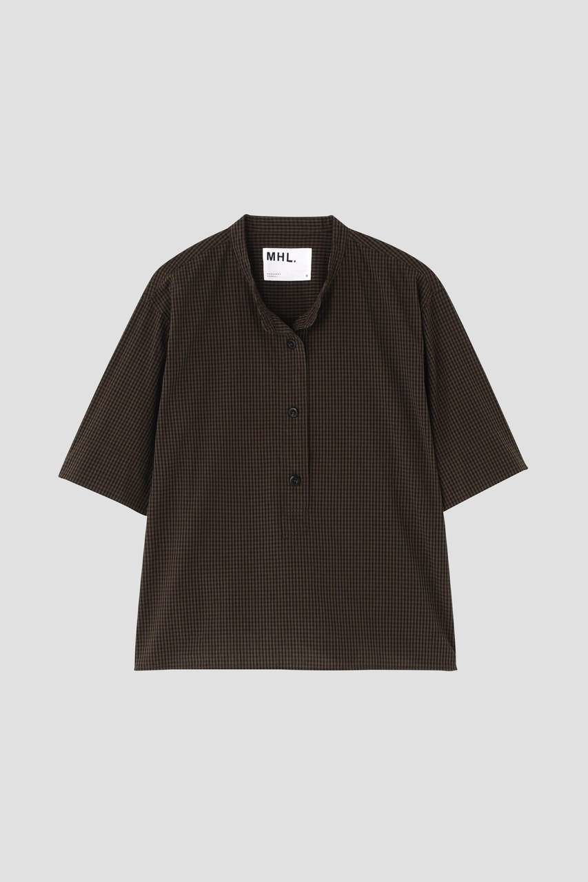 【マーガレットハウエル/MARGARET HOWELL】のYARN DYED COTTON VOILE SHIRT 大人の最旬トレンドファッション＆コーディネート founy(ファウニー) 　ファッション　Fashion　レディースファッション　Fashion for Women　トップス・カットソー　Cut & Sew Tops　シャツ・ブラウス・オフィスカジュアル　Elegant Blouses & Button-Ups　ショート　Short, Short Length　ストライプ　Stripe, Striped Pattern　スリーブ　Sleeve, Long Sleeve / Short Sleeve　チェック　Check, Plaid, Tartan　リラックス　Relax, Relaxed Fit　夏　Summer　定番　Standard, Basic Item　新作・新入荷　New Arrivals / New In　other-7|ID: prp329100004986412 ipo3291000000037350340