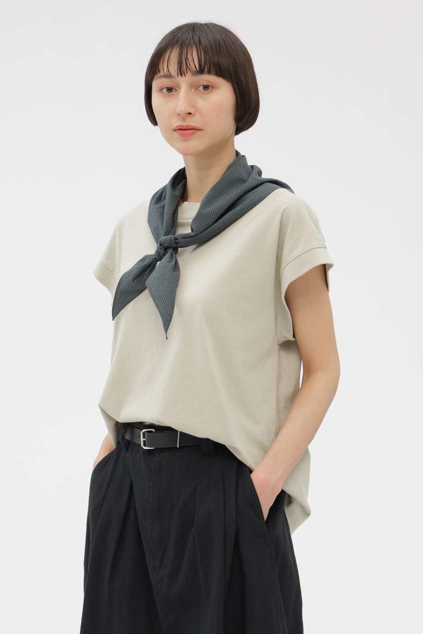 【マーガレットハウエル/MARGARET HOWELL】のFADED ROUGH COTTON JERSEY TOP インテリア・キッズ・メンズ・レディースファッション・服の通販 founy(ファウニー) 　ファッション　Fashion　レディースファッション　Fashion for Women　トップス・カットソー　Cut & Sew Tops　シャツ・ブラウス・オフィスカジュアル　Elegant Blouses & Button-Ups　ロングTシャツ・Tシャツ　Longline T-Shirts & Tees　カットソー・ベーシックTシャツ　Cut-and-Sewn Tops / Stretch Tees & Basics　ショート　Short, Short Length　シンプル　Simple, Minimal　スリーブ　Sleeve, Long Sleeve / Short Sleeve　ノースリーブ　Sleeveless, No-Sleeve　新作・新入荷　New Arrivals / New In　ベージュ|ID: prp329100004986413 ipo3291000000037350344