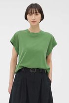 【マーガレットハウエル/MARGARET HOWELL】のFADED ROUGH COTTON JERSEY TOP 大人の最旬トレンドファッション＆コーディネート founy(ファウニー) ファッション Fashion レディースファッション Fashion for Women トップス・カットソー Cut & Sew Tops シャツ・ブラウス・オフィスカジュアル Elegant Blouses & Button-Ups ロングTシャツ・Tシャツ Longline T-Shirts & Tees カットソー・ベーシックTシャツ Cut-and-Sewn Tops / Stretch Tees & Basics ショート Short, Short Length シンプル Simple, Minimal スリーブ Sleeve, Long Sleeve / Short Sleeve ノースリーブ Sleeveless, No-Sleeve 新作・新入荷 New Arrivals / New In thumbnail グリーン|ID: prp329100004986413 ipo3291000000037350345