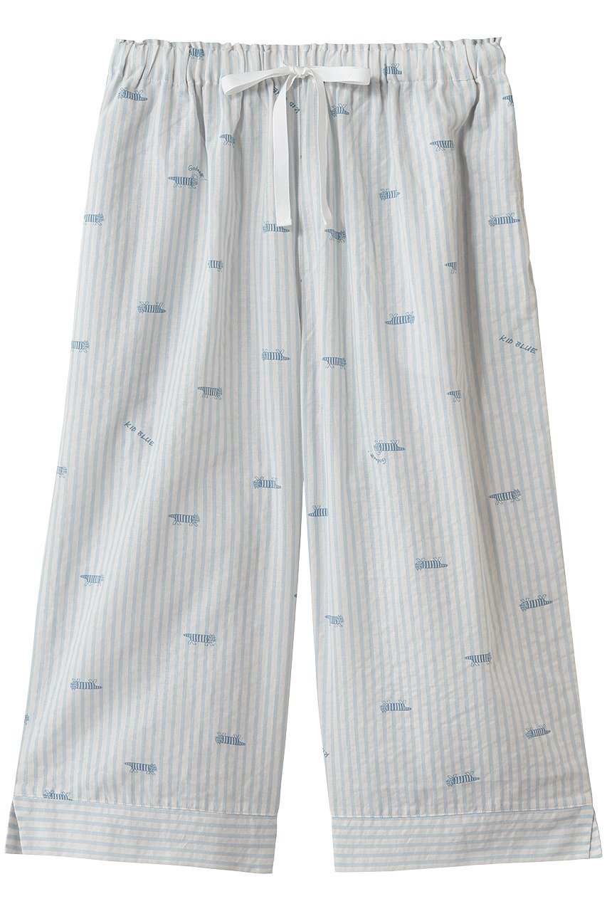 【キッドブルー/KID BLUE】のリサ・ラーソンコラボNボトム インテリア・キッズ・メンズ・レディースファッション・服の通販 founy(ファウニー) 　ファッション　Fashion　レディースファッション　Fashion for Women　キャラクター　Character, Licensed Characters　ストライプ　Stripe, Striped Pattern　スリット　Slit, Slit Detail　パジャマ　Pajamas, Sleepwear　ボトム　Bottoms, Lower Wear　ボーダー　Border, Stripe　エレガント 上品　Elegant　新作・新入荷　New Arrivals / New In　猫　Cat, Kitty　サックス|ID: prp329100004986417 ipo3291000000037350375