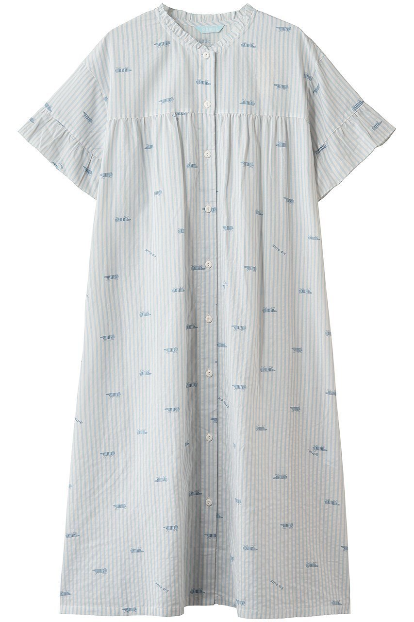 【キッドブルー/KID BLUE】のリサ・ラーソンコラボNナイティ インテリア・キッズ・メンズ・レディースファッション・服の通販 founy(ファウニー) 　ファッション　Fashion　レディースファッション　Fashion for Women　ワンピース　Dresses　ガウン　Gown, Robe　キャラクター　Character, Licensed Characters　ストライプ　Stripe, Striped Pattern　パジャマ　Pajamas, Sleepwear　フリル　Frill, Ruffle　リラックス　Relax, Relaxed Fit　新作・新入荷　New Arrivals / New In　猫　Cat, Kitty　サックス|ID: prp329100004986418 ipo3291000000037350382