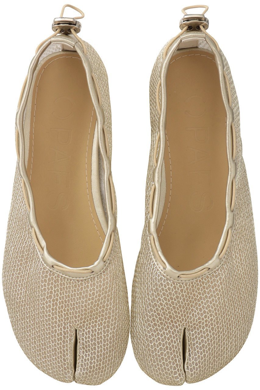 【ペイズ/PAES】のMesh Air String Flat インテリア・キッズ・メンズ・レディースファッション・服の通販 founy(ファウニー) 　ファッション　Fashion　レディースファッション　Fashion for Women　シューズ　Shoes, Footwear　バレエ　Ballet, Ballet Style　フィット　Fit, Slim Fit　フラット　Flat, Flat Shoes　メッシュ　Mesh, Net Fabric　ラウンド　Round, Round Neck　新作・新入荷　New Arrivals / New In　ゴールド|ID: prp329100004986428 ipo3291000000037350450