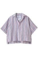 【フランク&アイリーン/Frank&Eileen】のROSIE イタリアンリネン マルチカラーストライプ ショートスリーブシャツ 大人の最旬トレンドファッション&コーディネート founy(ファウニー) ファッション Fashion レディースファッション Fashion for Women トップス・カットソー Cut & Sew Tops シャツ・ブラウス・オフィスカジュアル Elegant Blouses & Button-Ups ショート Short, Short Length ストライプ Stripe, Striped Pattern スリーブ Sleeve, Long Sleeve / Short Sleeve デニム Denim, Jeans Material ボトム Bottoms, Lower Wear リネン Linen, Linen Fabric ワイド Wide, Wide Fit 夏 Summer 新作・新入荷 New Arrivals / New In |ID:prp329100004986448
