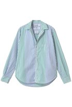 【フランク&アイリーン/Frank&Eileen】のEILEEN イタリアンコットン グリーンブルーストライプ シャツ 大人の最旬トレンドファッション＆コーディネート founy(ファウニー) ファッション Fashion レディースファッション Fashion for Women トップス・カットソー Cut & Sew Tops シャツ・ブラウス・オフィスカジュアル Elegant Blouses & Button-Ups ストライプ Stripe, Striped Pattern スリーブ Sleeve, Long Sleeve / Short Sleeve ロング Long, Long-Length 新作・新入荷 New Arrivals / New In thumbnail グリーンプリント|ID: prp329100004986450 ipo3291000000037350644