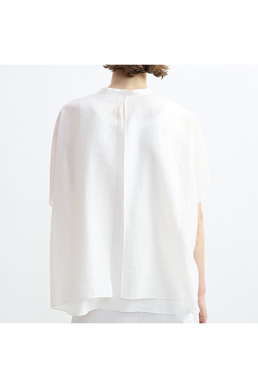 【プレインピープル/PLAIN PEOPLE】のシアーシルクバンドカラーシャツ 大人の最旬トレンドファッション＆コーディネート founy(ファウニー) 　ファッション　Fashion　レディースファッション　Fashion for Women　トップス・カットソー　Cut & Sew Tops　シャツ・ブラウス・オフィスカジュアル　Elegant Blouses & Button-Ups　シアー　Sheer, See-Through　ショート　Short, Short Length　シルク　Silk, 100% Silk　スクエア　Square, Square Shape　スリーブ　Sleeve, Long Sleeve / Short Sleeve　タンブラー　Tumbler, Travel Mug　新作・新入荷　New Arrivals / New In　other-5|ID: prp329100004986451 ipo3291000000037350657