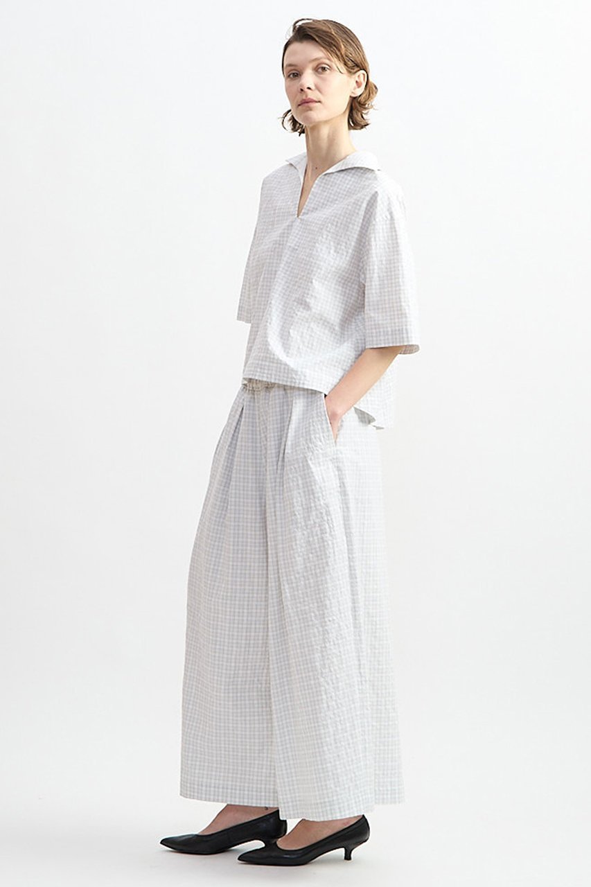 【プレインピープル/PLAIN PEOPLE】のリップルチェックイージータックパンツ 大人の最旬トレンドファッション＆コーディネート founy(ファウニー) 　ファッション　Fashion　レディースファッション　Fashion for Women　パンツ　Pants & Trousers　おすすめ　Recommended / Our Picks　セットアップ　Set-Up, Coordinated Outfit　リラックス　Relax, Relaxed Fit　ワイド　Wide, Wide Fit　新作・新入荷　New Arrivals / New In　 other-1|ID: prp329100004986456 ipo3291000000037350690