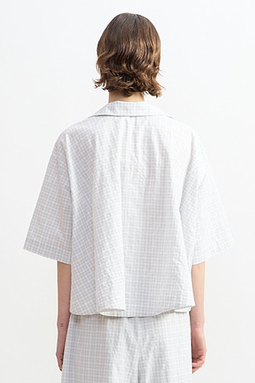 【プレインピープル/PLAIN PEOPLE】のリップルチェックスキッパープルオーバー 大人の最旬トレンドファッション＆コーディネート founy(ファウニー) 　ファッション　Fashion　レディースファッション　Fashion for Women　トップス・カットソー　Cut & Sew Tops　シャツ・ブラウス・オフィスカジュアル　Elegant Blouses & Button-Ups　カジュアルプルオーバー・ニットトップス　Pullovers & Knit Tops / Casual Pullovers　おすすめ　Recommended / Our Picks　ショート　Short, Short Length　スキッパー　Skipper, Open Collar　スリーブ　Sleeve, Long Sleeve / Short Sleeve　セットアップ　Set-Up, Coordinated Outfit　バランス　Balance, Style Balance　ボトム　Bottoms, Lower Wear　新作・新入荷　New Arrivals / New In　other-3|ID: prp329100004986457 ipo3291000000037350701
