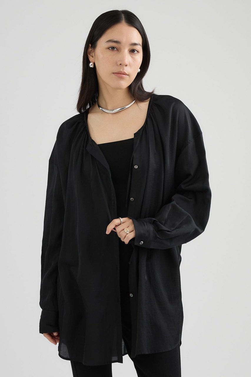 【カオス/Chaos】のミレヴィアシアーシャツ 大人の最旬トレンドファッション＆コーディネート founy(ファウニー) 　ファッション　Fashion　レディースファッション　Fashion for Women　トップス・カットソー　Cut & Sew Tops　シャツ・ブラウス・オフィスカジュアル　Elegant Blouses & Button-Ups　おすすめ　Recommended / Our Picks　なめらか　Smooth, Silky Texture　サテン　Satin, Glossy Fabric　スリーブ　Sleeve, Long Sleeve / Short Sleeve　ロング　Long, Long-Length　ヴィンテージ　Vintage Style　エレガント 上品　Elegant　新作・新入荷　New Arrivals / New In　other-2|ID: prp329100004986467 ipo3291000000037350771