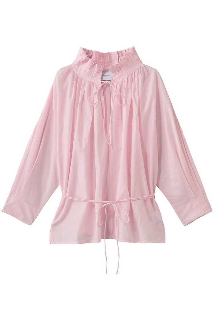 【マーレット/MERLETTE】のSHORE TOP プリーツネックブラウス インテリア・キッズ・メンズ・レディースファッション・服の通販 founy(ファウニー) https://founy.com/ ファッション Fashion レディースファッション Fashion for Women トップス・カットソー Cut & Sew Tops シャツ・ブラウス・オフィスカジュアル Elegant Blouses & Button-Ups おすすめ Recommended / Our Picks エアリー Airy Texture スラックス Slacks, Dress Pants スリーブ Sleeve, Long Sleeve / Short Sleeve センター Center, Center Line プリーツ Pleats, Pleated モダン Modern, Contemporary ロング Long, Long-Length 新作・新入荷 New Arrivals / New In |ID: prp329100004986479 ipo3291000000037350878