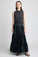 【ブリル/BRILL】のオーガンティアードスカート 大人の最旬トレンドファッション＆コーディネート founy(ファウニー) ファッション Fashion レディースファッション Fashion for Women スカート Skirts ティアードスカート Tiered Skirts ロングスカート Long Skirts / Maxi & Midi Skirts オーガンジー Organza Fabric ギャザー Gathered, Ruffled シアー Sheer, See-Through ボトム Bottoms, Lower Wear リネン Linen, Linen Fabric ロング Long, Long-Length 新作・新入荷 New Arrivals / New In |ID:prp329100004986490