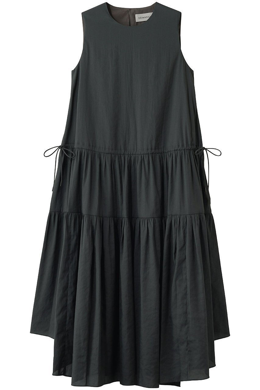 【デパリエ/DEPAREILLE】のトリアセテートスリーブレスドレス インテリア・キッズ・メンズ・レディースファッション・服の通販 founy(ファウニー) 　ファッション　Fashion　レディースファッション　Fashion for Women　ワンピース　Dresses　フォーマル・パーティードレス・結婚式用ドレス　Elegant & Casual Dresses　チュニック　Tunic Tops & Dresses　ギャザー　Gathered, Ruffled　チュニック　Tunic, Long Top　パーティ　Party, Party Style　ランダム　Random, Irregular　ロング　Long, Long-Length　今夏　This Summer　夏　Summer　新作・新入荷　New Arrivals / New In　チャコールグレー|ID: prp329100004986495 ipo3291000000037350993