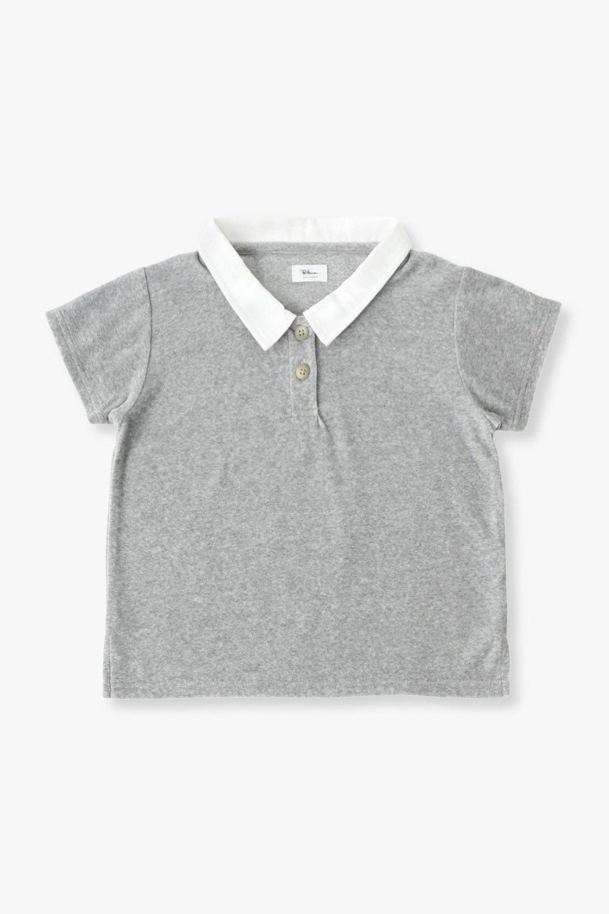 【ロンハーマン/Ron Herman / KIDS】の【KIDS】ベロアシャツ インテリア・キッズ・メンズ・レディースファッション・服の通販 founy(ファウニー) 　ファッション　Fashion　キッズファッション　Fashion for Kids　トップス・カットソー　Cut & Sew Tops　ハンド　Hand, Handmade　ベロア　Velour, Soft Velvet　新作・新入荷　New Arrivals / New In　グレー|ID: prp329100004986500 ipo3291000000037351022