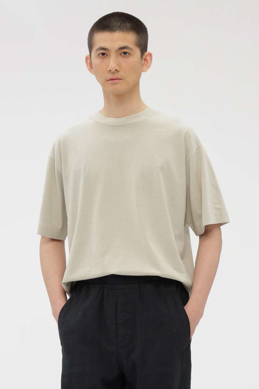 【マーガレット ハウエル/MARGARET HOWELL / MEN】のFADED ROUGH COTTON JERSEY TOP インテリア・キッズ・メンズ・レディースファッション・服の通販 founy(ファウニー) 　ファッション　Fashion　メンズファッション　Fashion for Men　トップス・カットソー　Cut & Sew Tops　メンズシャツ　Shirts　ショート　Short, Short Length　スリーブ　Sleeve, Long Sleeve / Short Sleeve　フィット　Fit, Slim Fit　ベーシック　Basic, Essential　レギュラー　Regular, Standard Fit　新作・新入荷　New Arrivals / New In　ベージュ|ID: prp329100004986508 ipo3291000000037351092
