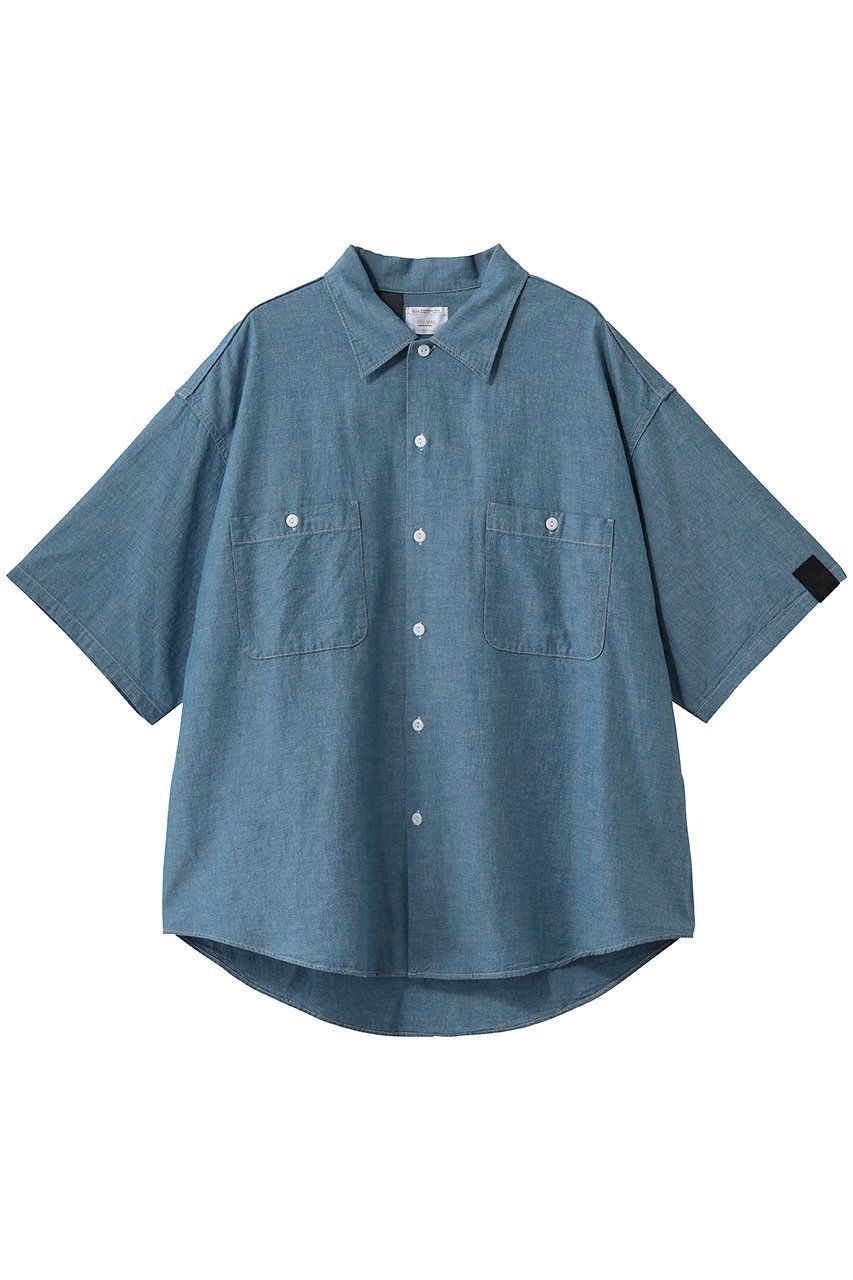 【エヌ.ハリウッド/N.HOOLYWOOD / MEN】の【MEN】【COMPILE】ハーフ スリーブ シャツ インテリア・キッズ・メンズ・レディースファッション・服の通販 founy(ファウニー) 　ファッション　Fashion　メンズファッション　Fashion for Men　ショート　Short, Short Length　スラックス　Slacks, Dress Pants　スリーブ　Sleeve, Long Sleeve / Short Sleeve　ハーフ　Half, Half-Length　ボックス　Boxy, Box Shape　リラックス　Relax, Relaxed Fit　ワーク　Workwear, Utility Style　夏　Summer　新作・新入荷　New Arrivals / New In　ブルー|ID: prp329100004986509 ipo3291000000037351101