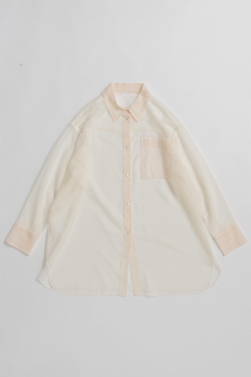 【メゾンスペシャル/MAISON SPECIAL】の2WAY Sheer Shirt/2WAYシアーシャツ インテリア・キッズ・メンズ・レディースファッション・服の通販 founy(ファウニー) 　ファッション　Fashion　レディースファッション　Fashion for Women　トップス・カットソー　Cut & Sew Tops　シャツ・ブラウス・オフィスカジュアル　Elegant Blouses & Button-Ups　カシュクール　Wrap Design　キャミソール　Camisole, Spaghetti Strap Top　シアー　Sheer, See-Through　ショート　Short, Short Length　シンプル　Simple, Minimal　スリーブ　Sleeve, Long Sleeve / Short Sleeve　タンク　Tank Top, Sleeveless Top　フロント　Front, Front Design　エレガント 上品　Elegant　夏　Summer　新作・新入荷　New Arrivals / New In　IVR(アイボリー)|ID: prp329100004986981 ipo3291000000037357783