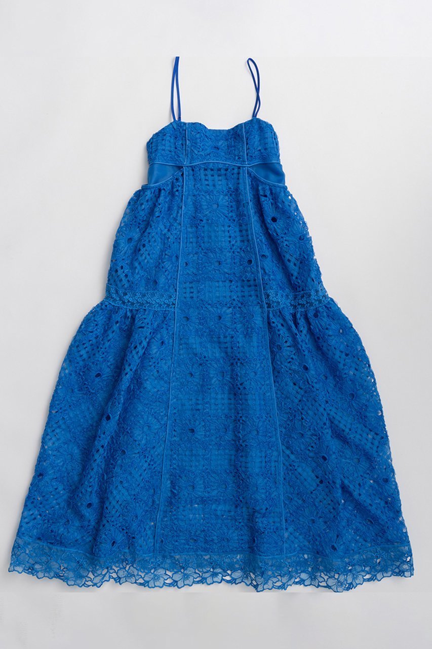 【メゾンスペシャル/MAISON SPECIAL】のEmbroidered Tiered Cami Dress/エンブロイダリーティアードキャミワンピース インテリア・キッズ・メンズ・レディースファッション・服の通販 founy(ファウニー) 　ファッション　Fashion　レディースファッション　Fashion for Women　ワンピース　Dresses　フォーマル・パーティードレス・結婚式用ドレス　Elegant & Casual Dresses　キャミソールワンピース　Camisole Dresses　チュニック　Tunic Tops & Dresses　オケージョン　Occasion Wear　シンプル　Simple, Minimal　チュニック　Tunic, Long Top　テクスチャー　Texture, Textured Fabric　バランス　Balance, Style Balance　レース　Lace, Lace Fabric　ロング　Long, Long-Length　エレガント 上品　Elegant　夏　Summer　新作・新入荷　New Arrivals / New In　BLU(ブルー)|ID: prp329100004986982 ipo3291000000037357790