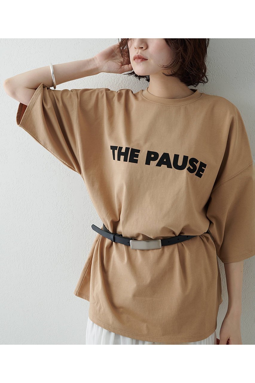 【ウィムガゼット/Whim Gazette】の【THE PAUSE】THE PAUSE ビッグTEE インテリア・キッズ・メンズ・レディースファッション・服の通販 founy(ファウニー) 　ファッション　Fashion　レディースファッション　Fashion for Women　トップス・カットソー　Cut & Sew Tops　シャツ・ブラウス・オフィスカジュアル　Elegant Blouses & Button-Ups　ロングTシャツ・Tシャツ　Longline T-Shirts & Tees　カットソー・ベーシックTシャツ　Cut-and-Sewn Tops / Stretch Tees & Basics　カットソー　Cut and Sewn Top　ショート　Short, Short Length　スタンダード　Standard, Basic　スリーブ　Sleeve, Long Sleeve / Short Sleeve　ビッグ　Big, Oversized　ロング　Long, Long-Length　定番　Standard, Basic Item　新作・新入荷　New Arrivals / New In　キャメル|ID: prp329100004986984 ipo3291000000037357808