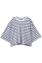 【フランク&アイリーン/Frank&Eileen】のLAB VINTAGE JERSEY 7分袖カットソー ボーダー シャツ 大人の最旬トレンドファッション＆コーディネート founy(ファウニー) ファッション Fashion レディースファッション Fashion for Women トップス・カットソー Cut & Sew Tops シャツ・ブラウス・オフィスカジュアル Elegant Blouses & Button-Ups ロングTシャツ・Tシャツ Longline T-Shirts & Tees カットソー・ベーシックTシャツ Cut-and-Sewn Tops / Stretch Tees & Basics カットソー Cut and Sewn Top スリーブ Sleeve, Long Sleeve / Short Sleeve ボーダー Border, Stripe ロング Long, Long-Length ヴィンテージ Vintage Style 新作・新入荷 New Arrivals / New In thumbnail ホワイトネイビー|ID: prp329100004986990 ipo3291000000037357857