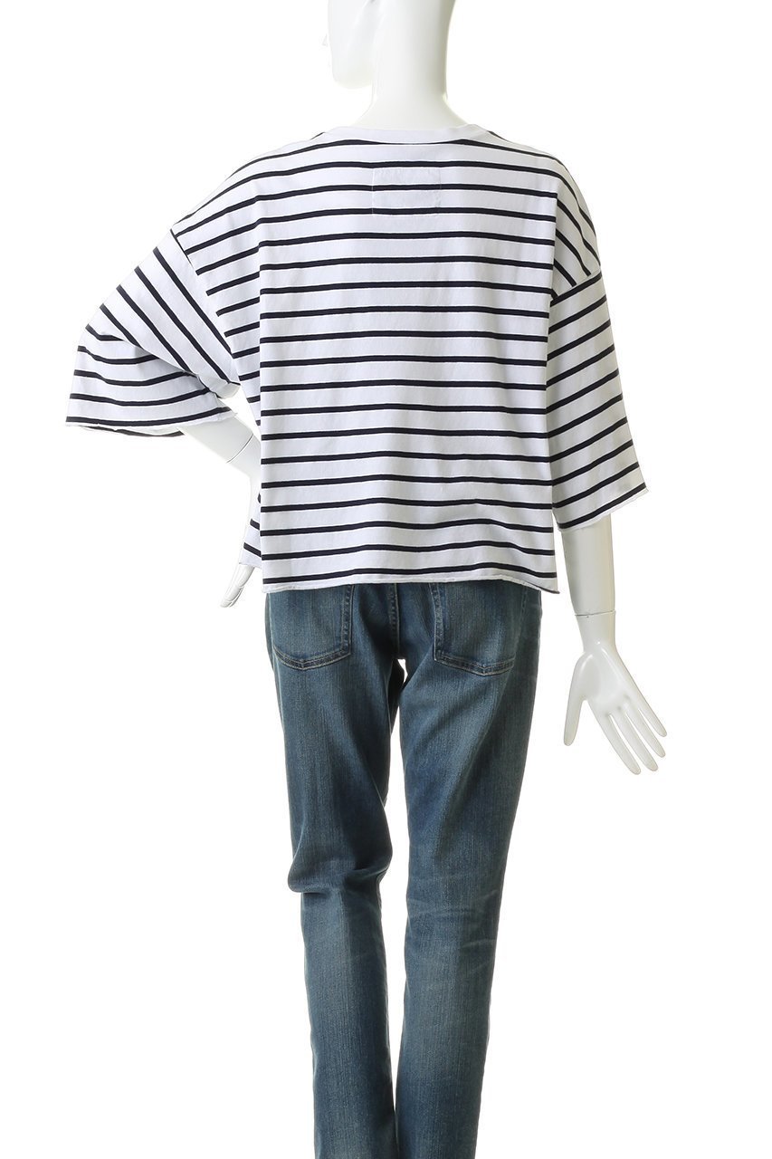 【フランク&アイリーン/Frank&Eileen】のLAB VINTAGE JERSEY 7分袖カットソー ボーダー シャツ 大人の最旬トレンドファッション＆コーディネート founy(ファウニー) 　ファッション　Fashion　レディースファッション　Fashion for Women　トップス・カットソー　Cut & Sew Tops　シャツ・ブラウス・オフィスカジュアル　Elegant Blouses & Button-Ups　ロングTシャツ・Tシャツ　Longline T-Shirts & Tees　カットソー・ベーシックTシャツ　Cut-and-Sewn Tops / Stretch Tees & Basics　カットソー　Cut and Sewn Top　スリーブ　Sleeve, Long Sleeve / Short Sleeve　ボーダー　Border, Stripe　ロング　Long, Long-Length　ヴィンテージ　Vintage Style　新作・新入荷　New Arrivals / New In　other-4|ID: prp329100004986990 ipo3291000000037357860