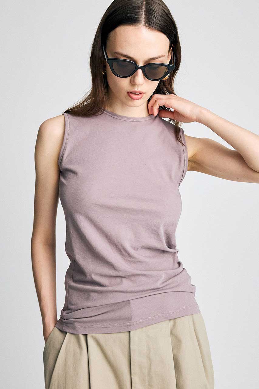 【ブリル/BRILL】のハイツイストギャザーカットソー インテリア・キッズ・メンズ・レディースファッション・服の通販 founy(ファウニー) 　ファッション　Fashion　レディースファッション　Fashion for Women　トップス・カットソー　Cut & Sew Tops　キャミソール&ノースリーブ　Camisoles & Sleeveless Tops　シャツ・ブラウス・オフィスカジュアル　Elegant Blouses & Button-Ups　ロングTシャツ・Tシャツ　Longline T-Shirts & Tees　カットソー・ベーシックTシャツ　Cut-and-Sewn Tops / Stretch Tees & Basics　アシンメトリー　Asymmetrical Style　カットソー　Cut and Sewn Top　カリフォルニア　California, Cali Style　キャミソール　Camisole, Spaghetti Strap Top　ギャザー　Gathered, Ruffled　タンク　Tank Top, Sleeveless Top　新作・新入荷　New Arrivals / New In　モカ|ID: prp329100004986998 ipo3291000000037357929