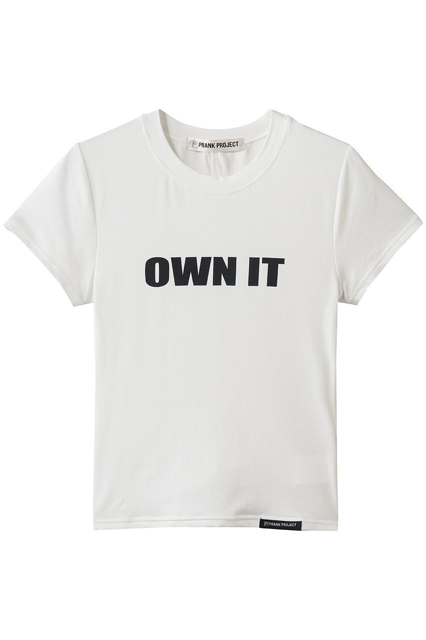 【プランク プロジェクト/PRANK PROJECT】のOWN IT Tシャツ インテリア・キッズ・メンズ・レディースファッション・服の通販 founy(ファウニー) 　ファッション　Fashion　レディースファッション　Fashion for Women　トップス・カットソー　Cut & Sew Tops　シャツ・ブラウス・オフィスカジュアル　Elegant Blouses & Button-Ups　ロングTシャツ・Tシャツ　Longline T-Shirts & Tees　カットソー・ベーシックTシャツ　Cut-and-Sewn Tops / Stretch Tees & Basics　コンパクト　Compact, Small Size　ショート　Short, Short Length　スリーブ　Sleeve, Long Sleeve / Short Sleeve　ハーフ　Half, Half-Length　新作・新入荷　New Arrivals / New In　WHT(ホワイト)|ID: prp329100004986999 ipo3291000000037357947