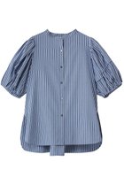 【マリリンムーン/MARILYN MOON】のハーフボリュームスリーブブラウス ネイビー×ホワイト|ID: prp329100004987823 ipo3291000000037365237