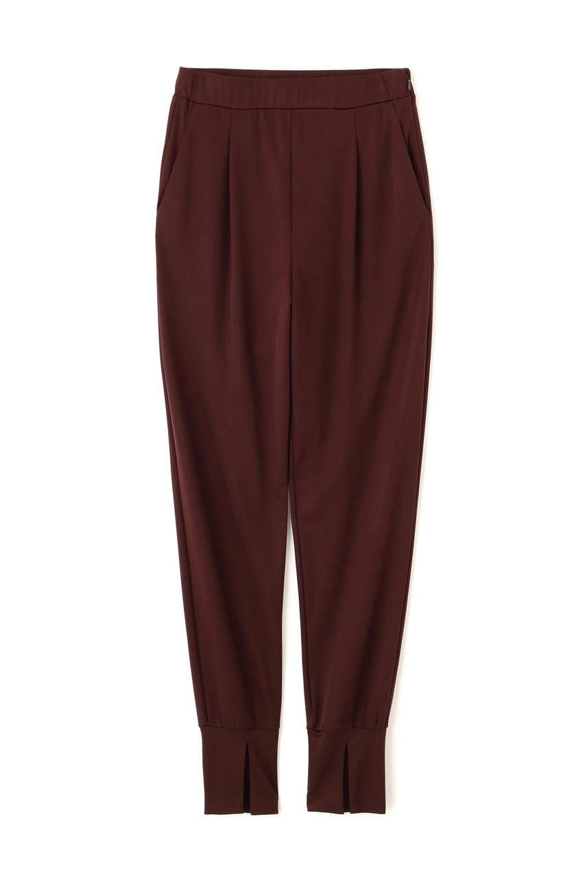 【ル フィル/LE PHIL】のキュプラジャージパンツ インテリア・キッズ・メンズ・レディースファッション・服の通販 founy(ファウニー) 　ファッション　Fashion　レディースファッション　Fashion for Women　パンツ　Pants & Trousers　カットソー　Cut and Sewn Top　キュプラ　Cupro, Eco Fabric　サテン　Satin, Glossy Fabric　シンプル　Simple, Minimal　スタンダード　Standard, Basic　スリット　Slit, Slit Detail　ドレープ　Drape, Draping Fabric　定番　Standard, Basic Item　リラックス　Relax, Relaxed Fit　エレガント 上品　Elegant　新作・新入荷　New Arrivals / New In　ブラウン|ID: prp329100004990483 ipo3291000000037379629
