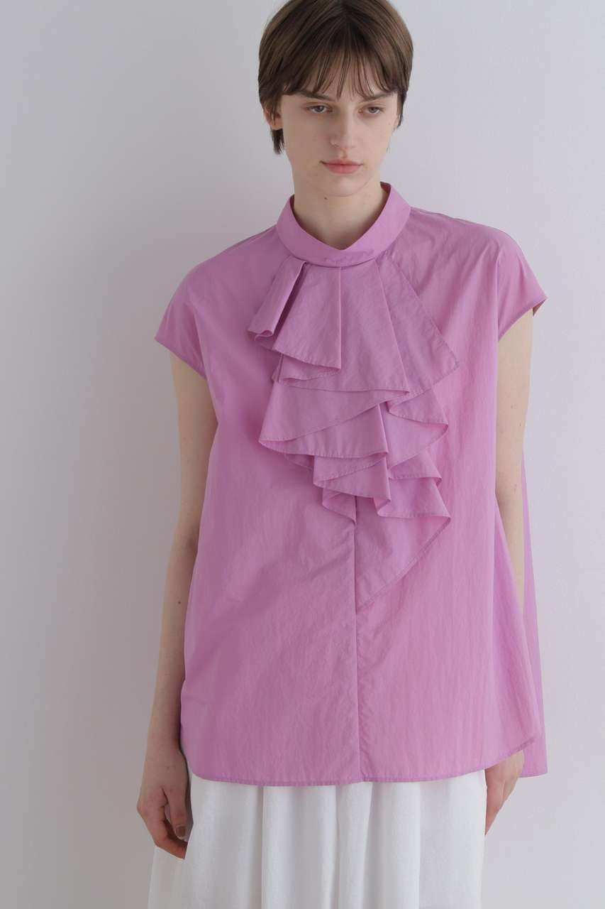 【ル フィル/LE PHIL】のタスランドレープブラウス 大人の最旬トレンドファッション＆コーディネート founy(ファウニー) 　ファッション　Fashion　レディースファッション　Fashion for Women　トップス・カットソー　Cut & Sew Tops　シャツ・ブラウス・オフィスカジュアル　Elegant Blouses & Button-Ups　軽量　Lightweight, Ultra Light　ショート　Short, Short Length　シンプル　Simple, Minimal　スタンダード　Standard, Basic　スリーブ　Sleeve, Long Sleeve / Short Sleeve　ノースリーブ　Sleeveless, No-Sleeve　フォルム　Silhouette, Form　フリル　Frill, Ruffle　フロント　Front, Front Design　新作・新入荷　New Arrivals / New In　other-4|ID: prp329100004990487 ipo3291000000037379673