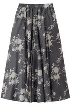 【ミズイロ インド/mizuiro ind】のflower print volume flare SK スカート 大人の最旬トレンドファッション＆コーディネート founy(ファウニー) ファッション Fashion レディースファッション Fashion for Women スカート Skirts ロングスカート Long Skirts / Maxi & Midi Skirts コンパクト Compact, Small Size サマー Summer, Summer Style フレア Flare, Flared ロング Long, Long-Length エレガント 上品 Elegant 新作・新入荷 New Arrivals / New In thumbnail c.gray|ID: prp329100004990523 ipo3291000000037379900