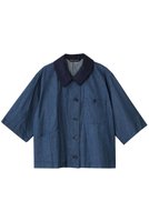 【ミズイロ インド/mizuiro ind】のhalf slv denim shirt シャツ 大人の最旬トレンドファッション＆コーディネート founy(ファウニー) ファッション Fashion レディースファッション Fashion for Women トップス・カットソー Cut & Sew Tops シャツ・ブラウス・オフィスカジュアル Elegant Blouses & Button-Ups コンパクト Compact, Small Size ショート Short, Short Length スリーブ Sleeve, Long Sleeve / Short Sleeve タンク Tank Top, Sleeveless Top バランス Balance, Style Balance パッチ Patch, Appliqué ポケット Pocket, Pocket Detail モダン Modern, Contemporary 夏 Summer 新作・新入荷 New Arrivals / New In |ID:prp329100004990527