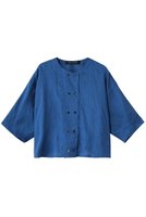 【ミズイロ インド/mizuiro ind】のlinen double crew neck shirt シャツ 大人の最旬トレンドファッション＆コーディネート founy(ファウニー) ファッション Fashion レディースファッション Fashion for Women トップス・カットソー Cut & Sew Tops シャツ・ブラウス・オフィスカジュアル Elegant Blouses & Button-Ups おすすめ Recommended / Our Picks コンパクト Compact, Small Size ショート Short, Short Length スリーブ Sleeve, Long Sleeve / Short Sleeve ダブル Double, Double-Breasted マキシ Maxi, Full Length リネン Linen, Linen Fabric ワイド Wide, Wide Fit 夏 Summer 新作・新入荷 New Arrivals / New In |ID:prp329100004990528