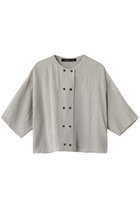【ミズイロ インド/mizuiro ind】のlinen double crew neck shirt シャツ gray|ID: prp329100004990528 ipo3291000000037379934