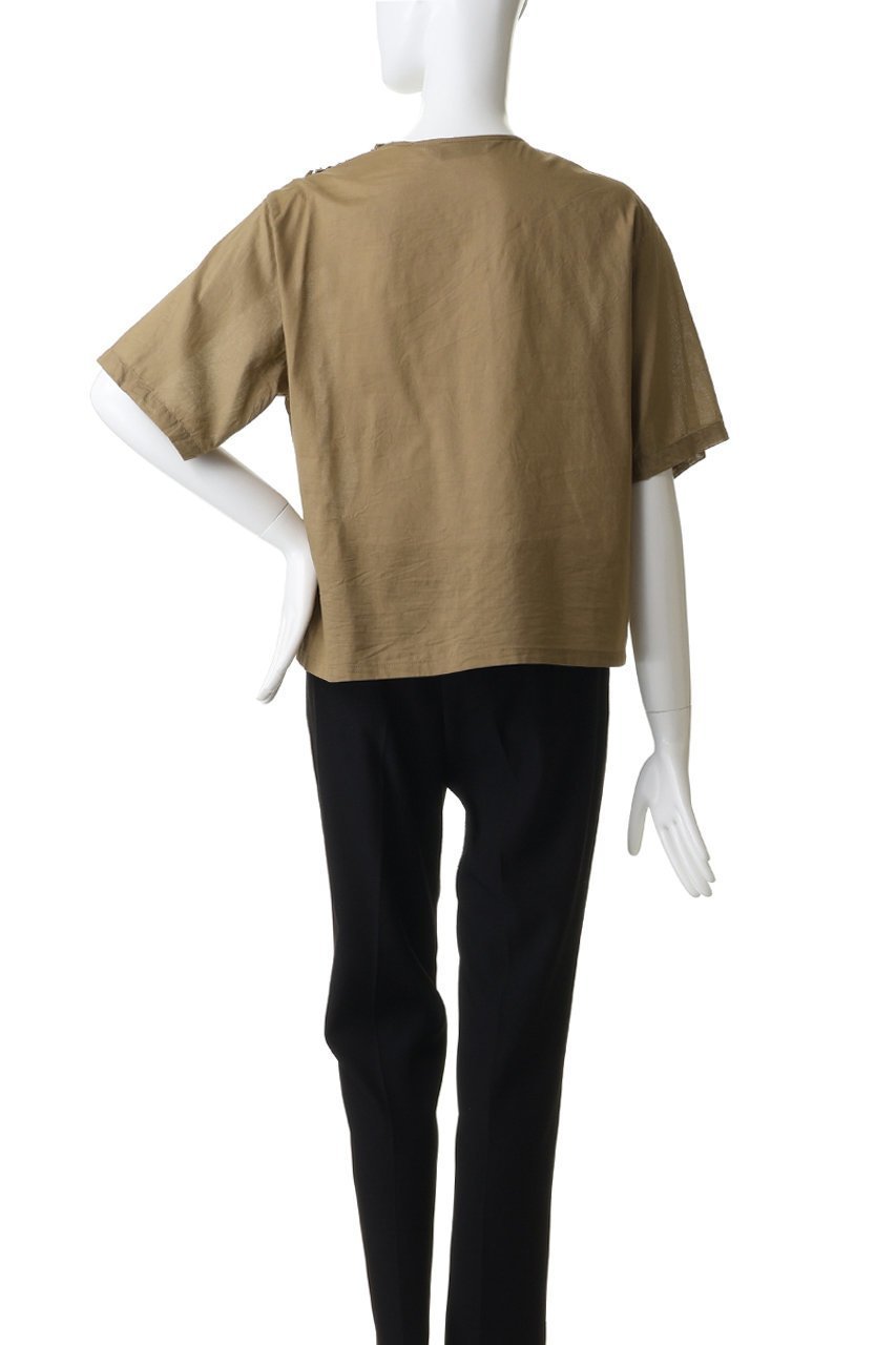 【ミズイロ インド/mizuiro ind】のfrill design crew neck shirt シャツ 大人の最旬トレンドファッション＆コーディネート founy(ファウニー) 　ファッション　Fashion　レディースファッション　Fashion for Women　トップス・カットソー　Cut & Sew Tops　シャツ・ブラウス・オフィスカジュアル　Elegant Blouses & Button-Ups　なめらか　Smooth, Silky Texture　ショート　Short, Short Length　スリーブ　Sleeve, Long Sleeve / Short Sleeve　バランス　Balance, Style Balance　フリル　Frill, Ruffle　エレガント 上品　Elegant　新作・新入荷　New Arrivals / New In　other-4|ID: prp329100004990529 ipo3291000000037379945