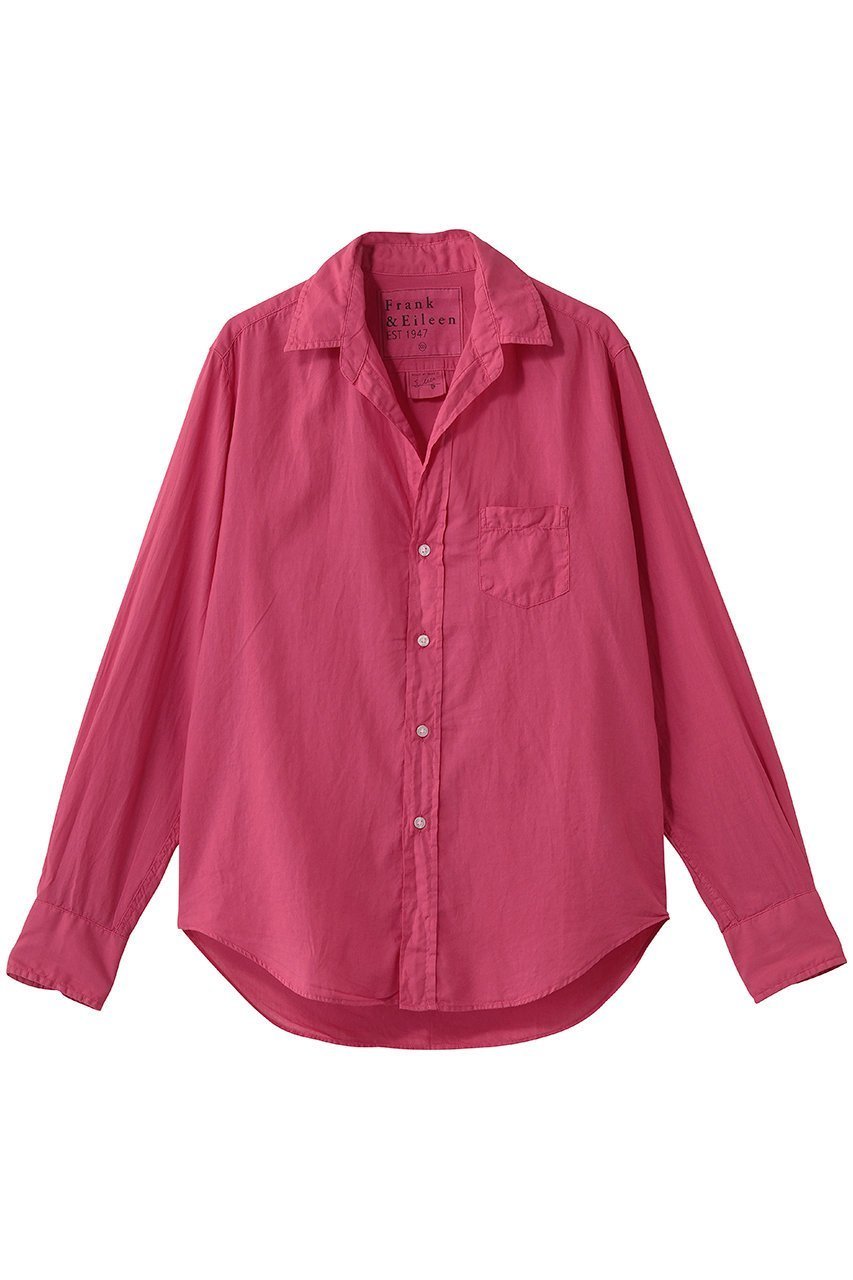 【フランク&アイリーン/Frank&Eileen】のEILEEN コットンボイル シャツ インテリア・キッズ・メンズ・レディースファッション・服の通販 founy(ファウニー) 　ファッション　Fashion　レディースファッション　Fashion for Women　トップス・カットソー　Cut & Sew Tops　シャツ・ブラウス・オフィスカジュアル　Elegant Blouses & Button-Ups　スリーブ　Sleeve, Long Sleeve / Short Sleeve　バランス　Balance, Style Balance　ロング　Long, Long-Length　夏　Summer　新作・新入荷　New Arrivals / New In　ピンク|ID: prp329100004990532 ipo3291000000037379964
