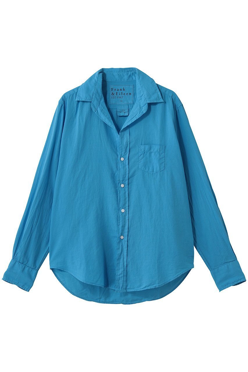 【フランク&アイリーン/Frank&Eileen】のEILEEN コットンボイル シャツ インテリア・キッズ・メンズ・レディースファッション・服の通販 founy(ファウニー) 　ファッション　Fashion　レディースファッション　Fashion for Women　トップス・カットソー　Cut & Sew Tops　シャツ・ブラウス・オフィスカジュアル　Elegant Blouses & Button-Ups　スリーブ　Sleeve, Long Sleeve / Short Sleeve　バランス　Balance, Style Balance　ロング　Long, Long-Length　夏　Summer　新作・新入荷　New Arrivals / New In　サックス|ID: prp329100004990532 ipo3291000000037379966