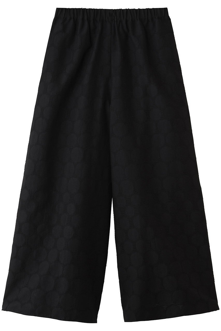 【プレインピープル/PLAIN PEOPLE】のドットジャカードパンツ インテリア・キッズ・メンズ・レディースファッション・服の通販 founy(ファウニー) 　ファッション　Fashion　レディースファッション　Fashion for Women　パンツ　Pants & Trousers　シューズ　Shoes, Footwear　ジャカード／ジャガード　Jacquard, Woven Pattern　ドット　Polka Dot, Dot Pattern　フラット　Flat, Flat Shoes　プリント　Print, Printed Pattern　リラックス　Relax, Relaxed Fit　ワイド　Wide, Wide Fit　新作・新入荷　New Arrivals / New In　ブラック|ID: prp329100004990540 ipo3291000000037380031