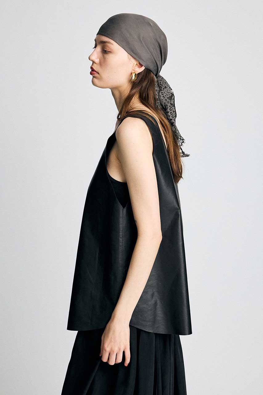 【ブリル/BRILL】のレザータンクトップ 大人の最旬トレンドファッション＆コーディネート founy(ファウニー) 　ファッション　Fashion　レディースファッション　Fashion for Women　トップス・カットソー　Cut & Sew Tops　キャミソール&ノースリーブ　Camisoles & Sleeveless Tops　シャツ・ブラウス・オフィスカジュアル　Elegant Blouses & Button-Ups　ロングTシャツ・Tシャツ　Longline T-Shirts & Tees　カットソー・ベーシックTシャツ　Cut-and-Sewn Tops / Stretch Tees & Basics　キャミソール　Camisole, Spaghetti Strap Top　タンク　Tank Top, Sleeveless Top　新作・新入荷　New Arrivals / New In　other-3|ID: prp329100004990544 ipo3291000000037380066