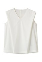 【ベイジ,/BEIGE,】のYANN(ヤン)/Vネックタックブラウス 大人の最旬トレンドファッション＆コーディネート founy(ファウニー) ファッション Fashion レディースファッション Fashion for Women トップス・カットソー Cut & Sew Tops キャミソール&ノースリーブ Camisoles & Sleeveless Tops シャツ・ブラウス・オフィスカジュアル Elegant Blouses & Button-Ups Vネックトップス V-Neck Tops / V-Cut Neckline Shirts デコルテ Décolleté, Neckline ノースリーブ Sleeveless, No-Sleeve フォルム Silhouette, Form エレガント 上品 Elegant 夏 Summer 新作・新入荷 New Arrivals / New In ビジネス 仕事 通勤 Business / Work / Commuting thumbnail White|ID: prp329100004992190 ipo3291000000037386492