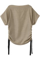 【ベイジ,/BEIGE,】のLIATRIS(リアトリス)/ドルマンブラウス 大人の最旬トレンドファッション＆コーディネート founy(ファウニー) ファッション Fashion レディースファッション Fashion for Women トップス・カットソー Cut & Sew Tops シャツ・ブラウス・オフィスカジュアル Elegant Blouses & Button-Ups ショート Short, Short Length スリーブ Sleeve, Long Sleeve / Short Sleeve デコルテ Décolleté, Neckline トレンド Trend, Trending Now ドレープ Drape, Draping Fabric ドローストリング Drawstring, Pull Cord ボトム Bottoms, Lower Wear リボン Ribbon, Bow リラックス Relax, Relaxed Fit ワイド Wide, Wide Fit エレガント 上品 Elegant 新作・新入荷 New Arrivals / New In thumbnail Flax|ID: prp329100004992191 ipo3291000000037386502