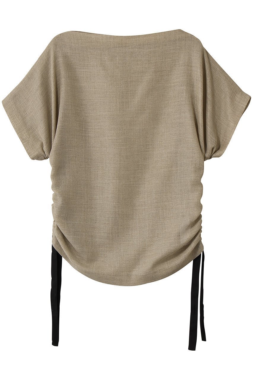 【ベイジ,/BEIGE,】のLIATRIS(リアトリス)/ドルマンブラウス インテリア・キッズ・メンズ・レディースファッション・服の通販 founy(ファウニー) 　ファッション　Fashion　レディースファッション　Fashion for Women　トップス・カットソー　Cut & Sew Tops　シャツ・ブラウス・オフィスカジュアル　Elegant Blouses & Button-Ups　ショート　Short, Short Length　スリーブ　Sleeve, Long Sleeve / Short Sleeve　デコルテ　Décolleté, Neckline　トレンド　Trend, Trending Now　ドレープ　Drape, Draping Fabric　ドローストリング　Drawstring, Pull Cord　ボトム　Bottoms, Lower Wear　リボン　Ribbon, Bow　リラックス　Relax, Relaxed Fit　ワイド　Wide, Wide Fit　エレガント 上品　Elegant　新作・新入荷　New Arrivals / New In　Flax|ID: prp329100004992191 ipo3291000000037386502