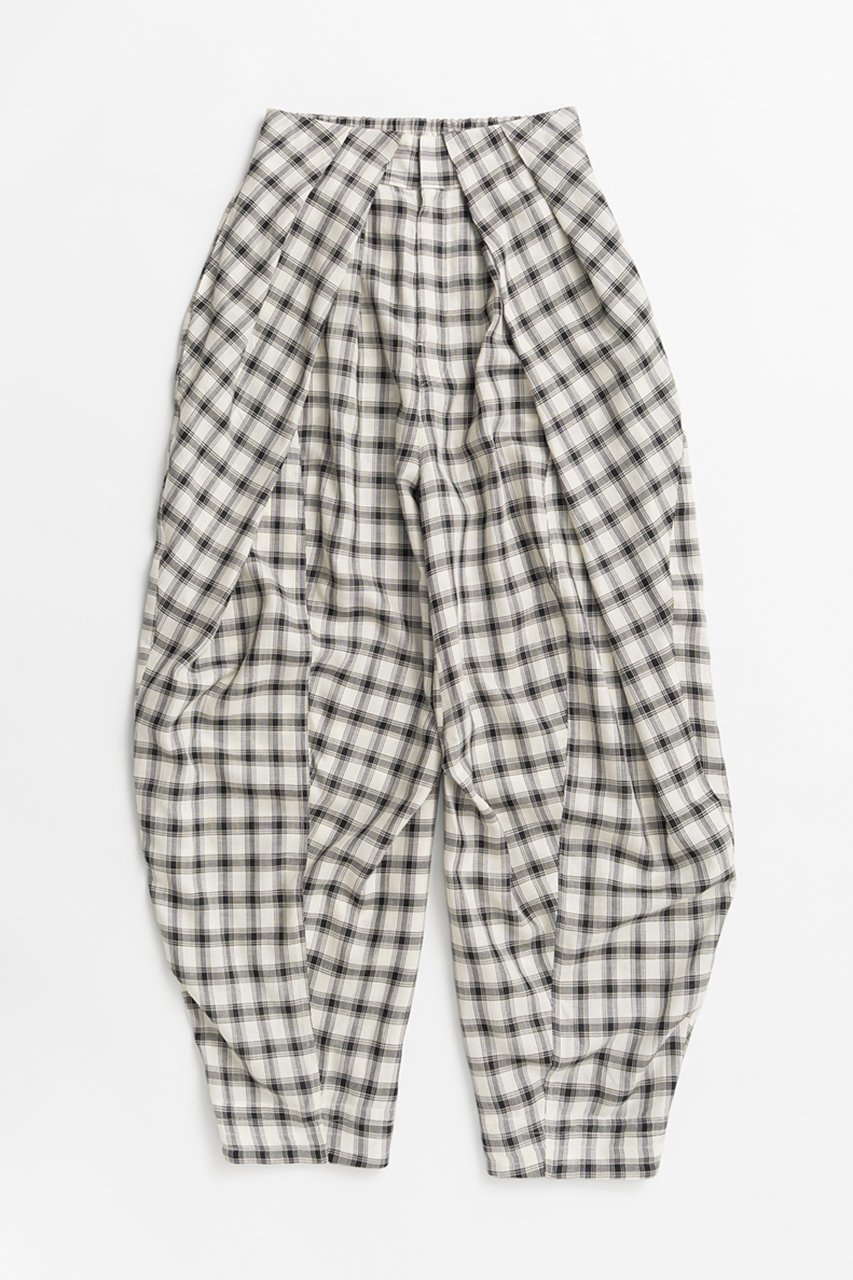 【プランク プロジェクト/PRANK PROJECT】のタックフォルムボリュームチェックパンツ / Tuck Form Volume Check Pants 大人の最旬トレンドファッション＆コーディネート founy(ファウニー) 　ファッション　Fashion　レディースファッション　Fashion for Women　パンツ　Pants & Trousers　おすすめ　Recommended / Our Picks　セットアップ　Set-Up, Coordinated Outfit　チェック　Check, Plaid, Tartan　バランス　Balance, Style Balance　フォルム　Silhouette, Form　モノトーン　Monotone, Black and White　夏　Summer　新作・新入荷　New Arrivals / New In　 other-1|ID: prp329100004992193 ipo3291000000037386517
