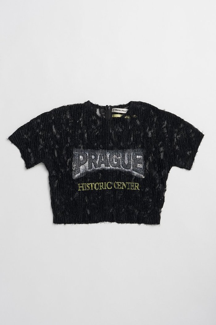 【プランク プロジェクト/PRANK PROJECT】のPRAGUE ロゴプリントTシャツ / Lace Pleats Top インテリア・キッズ・メンズ・レディースファッション・服の通販 founy(ファウニー) https://founy.com/ ファッション Fashion レディースファッション Fashion for Women トップス・カットソー Cut & Sew Tops シャツ・ブラウス・オフィスカジュアル Elegant Blouses & Button-Ups ロングTシャツ・Tシャツ Longline T-Shirts & Tees カットソー・ベーシックTシャツ Cut-and-Sewn Tops / Stretch Tees & Basics インナー Innerwear クロップド Cropped, Short Length グラフィック Graphic, Graphic Design コンパクト Compact, Small Size ショート Short, Short Length スリーブ Sleeve, Long Sleeve / Short Sleeve テクスチャー Texture, Textured Fabric プリント Print, Printed Pattern プリーツ Pleats, Pleated ミックス Mix, Mixed Style レース Lace, Lace Fabric 新作・新入荷 New Arrivals / New In |ID: prp329100004992196 ipo3291000000037386546