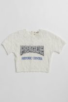 【プランク プロジェクト/PRANK PROJECT】のPRAGUE ロゴプリントTシャツ / Lace Pleats Top WHT(ホワイト)|ID:prp329100004992196