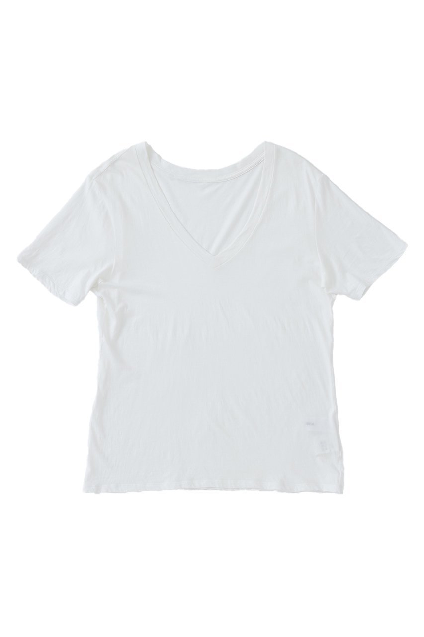 【ザ ストア バイ シー/THE STORE by C】の【COCUCA】Vネックカットプルオーバー インテリア・キッズ・メンズ・レディースファッション・服の通販 founy(ファウニー) 　ファッション　Fashion　レディースファッション　Fashion for Women　トップス・カットソー　Cut & Sew Tops　シャツ・ブラウス・オフィスカジュアル　Elegant Blouses & Button-Ups　ロングTシャツ・Tシャツ　Longline T-Shirts & Tees　カジュアルプルオーバー・ニットトップス　Pullovers & Knit Tops / Casual Pullovers　カットソー・ベーシックTシャツ　Cut-and-Sewn Tops / Stretch Tees & Basics　Vネックトップス　V-Neck Tops / V-Cut Neckline Shirts　イタリア　Italy　インナー　Innerwear　コンパクト　Compact, Small Size　ショート　Short, Short Length　スペシャル　Special, Limited Edition　スリーブ　Sleeve, Long Sleeve / Short Sleeve　バランス　Balance, Style Balance　新作・新入荷　New Arrivals / New In　ホワイト|ID: prp329100004992201 ipo3291000000037386596