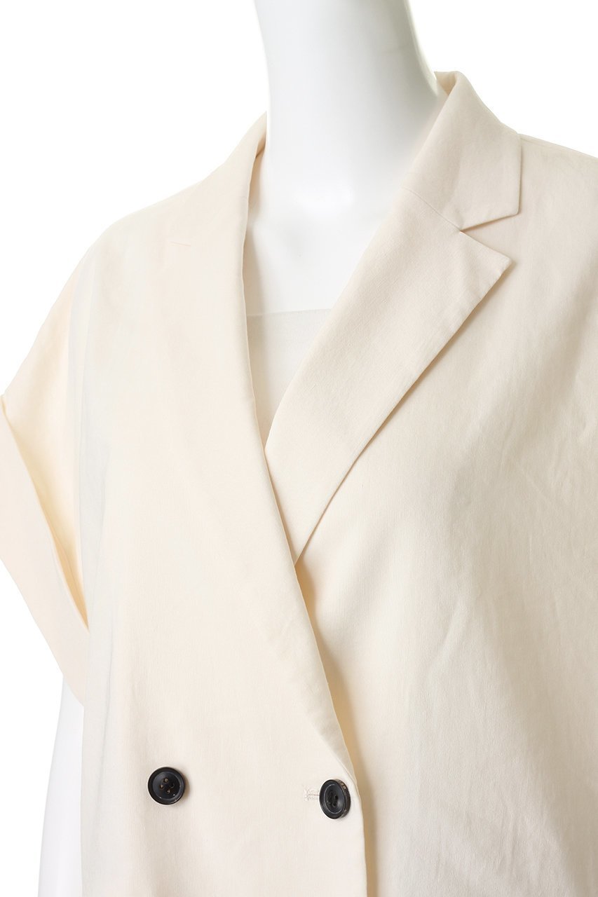 【ベイジ,/BEIGE,】のSPINEL(スピネル)/ハーフスリーブダブルジャケット 大人の最旬トレンドファッション＆コーディネート founy(ファウニー) 　ファッション　Fashion　レディースファッション　Fashion for Women　アウター　Coat / Outerwear Collection　レディースジャケット・軽アウター　Jackets　シェイプ　Shape, Slim Fit　ジャケット　Jacket, Outerwear　ダブル　Double, Double-Breasted　マニッシュ　Mannish, Boyish　リネン　Linen, Linen Fabric　半袖　Short Sleeve, Half Sleeve　夏　Summer　新作・新入荷　New Arrivals / New In　other-5|ID: prp329100004992208 ipo3291000000037386659